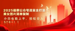 2025最新公众号流量主打法，美女图片简单复制，小白也能上手，轻松日入5张-易得个人分享