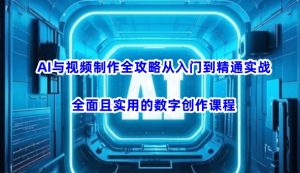 AI与视频制作全攻略从入门到精通实战，全面且实用的数字创作课程-易得个人分享