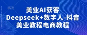 美业AI获客Deepseek+数字人-抖音美业教程电商教程-易得个人分享