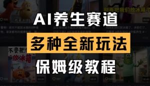 AI养生赛道，多种全新玩法，保姆级教程拆解-易得个人分享