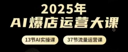 2025年AI爆店运营大课，13节AI实操课+37节流量运营课-易得个人分享