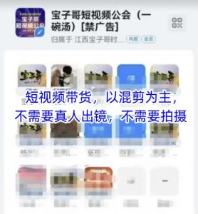 宝子哥头部团队短视频带货，以混剪为主，不需要真人出镜，不需要拍摄-易得个人分享