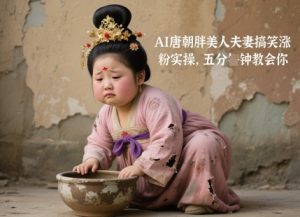 AI唐朝胖美人夫妻搞笑涨粉实操，五分钟教会你-易得个人分享