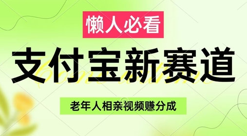 支付宝新赛道，利用老年人相亲视频，挣分成收益，轻松月入过W，操作简单-易得个人分享