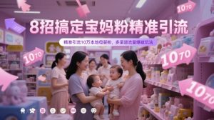 8招搞定宝妈粉精准引流，精准引流10万本地母婴粉，多渠道流量爆破玩法-易得个人分享