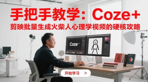 手把手教学：Coze + 剪映批量生成火柴人心理学视频的硬核攻略-易得个人分享