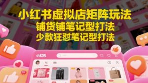 小红书虚拟店矩阵玩法，铺货铺笔记型打法，少款狂怼笔记型打法-易得个人分享