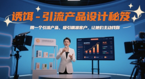 诱饵-引流产品设计秘笈，用一个引流产品，吸引精准客户，让他们主动找你-易得个人分享