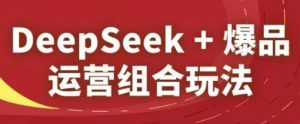 DeepSeek+爆品运营组合玩法，2025淘系精品课-易得个人分享