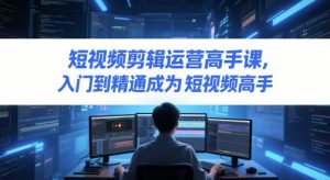短视频剪辑运营高手课，入门到精通成为短视频高手-易得个人分享