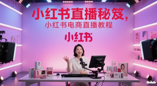 小红书直播秘笈，小红书电商直播教程-易得个人分享