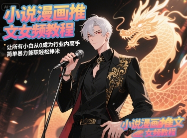 小说漫画推文女频教程，让所有小白从0成为行业内高手，简单暴力兼职轻松挣米-易得个人分享