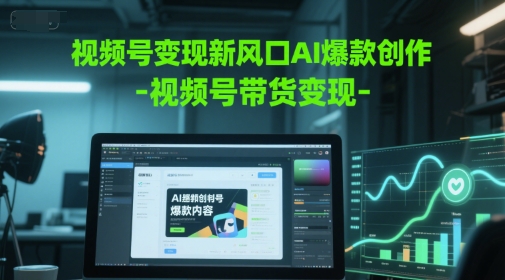 视频号变现新风口AI爆款创作-视频号带货变现-易得个人分享