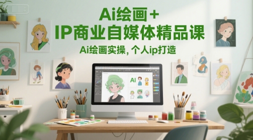 Ai绘画+IP商业自媒体精品课，Ai绘画实操，个人ip打造-易得个人分享