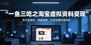 一鱼三吃之淘宝虚拟资料变现，依托资源站、网盘拉新，打造流量的强闭环-易得个人分享