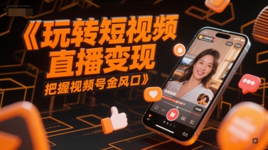 玩转短视频直播变现，把握视频号金风口-易得个人分享