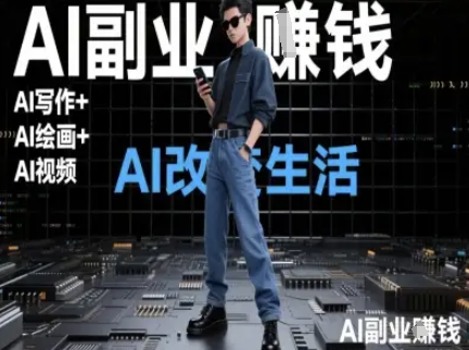 AI改变生活（Ai写作+AI绘画+Ai视频），AI副业挣钱-易得个人分享