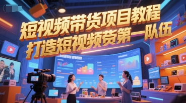 短视频带货项目教程，打造短视频带货第一队伍-易得个人分享