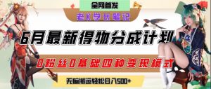 6月份最新得物创作者分成计划2.0玩法，0粉丝0基础四种模式变现，从隐蔽渠道无脑搬运，日入2张-易得个人分享