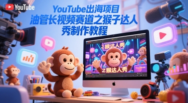 YouTube出海项目，油管长视频赛道之猴子达人秀制作教程-易得个人分享