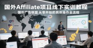 国外Affiliate项目线下实训教程，国外广告联盟从零开始的具体操作全流程-易得个人分享