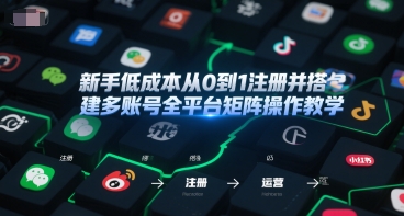 新手低成本从0到1注册并搭建多账号全平台矩阵操作教学,手机号-邮箱-IP-工具-易得个人分享