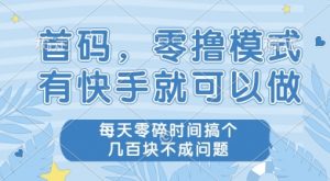 首码零撸项目，有快手就可以做，每天业务时间搞个几张不是问题【揭秘】-易得个人分享