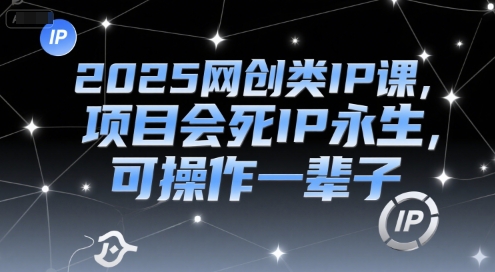 2025网创类IP课，项目会死IP永生，可操作一辈子-易得个人分享