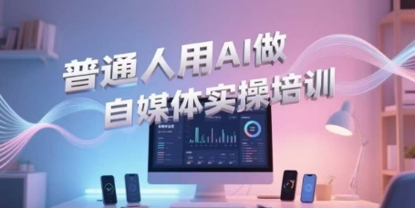 普通人用AI做自媒体实操培训，普通人一个人用ai做自媒体，视频制作、短视频引流、直播带货，轻松入门-易得个人分享