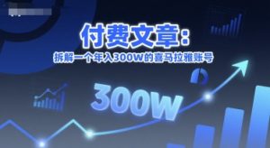 付费文章：拆解一个年入300W的喜马拉雅账号-易得个人分享