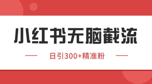 小红书截流同行客源，独家野路子获客玩法 日引200+暴力获客【揭秘】-易得个人分享
