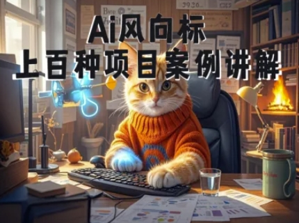 Ai风向标-附100种项目案例玩法-0基础小白到大神ai视频商业应用教学-易得个人分享