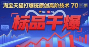 淘宝天猫打爆班原创高阶技术第70期：标品干爆-易得个人分享