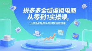 拼多多全域虚拟电商从零到1实操课，小白虚拟电商从0到1实操到精通-易得个人分享