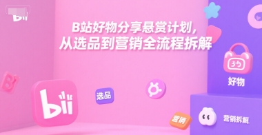 B站好物分享悬赏计划，从选品到营销全流程拆解-易得个人分享