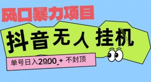 2025最新抖音暴力挂G撸金项目,单号产出2k+ ,小白当天也能拿结果,长期稳定做的项目【揭秘】-易得个人分享