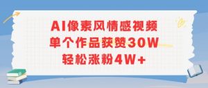 AI像素风情感视频，单个作品获赞30W，轻松涨粉4W+-易得个人分享