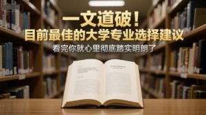 付费文章:一文道破!目前最佳的大学专业选择建议,看完你就心里彻底踏实明朗了-易得个人分享