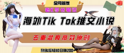 海外tiktok小说推文暴力项目，高停留率，高转化率，上手后一天搞顿饭钱不是问题-易得个人分享