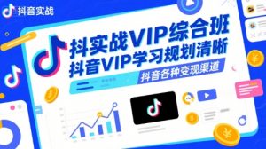 抖音实战VIP综合班，抖音VIP学习规划请晰抖音各种变现渠道-易得个人分享