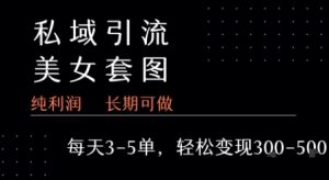 私域卖套图每天3-5单   每单利润99-2张+-易得个人分享