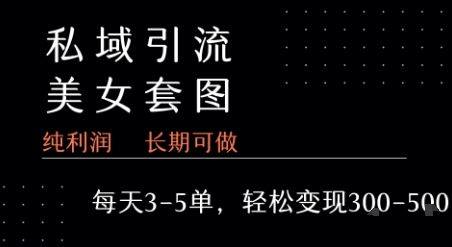 私域卖套图每天3-5单   每单利润99-2张+-易得个人分享