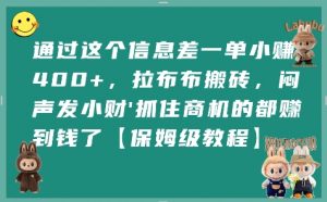通过这个信息差一单小挣4张+，拉布布搬砖，闷声发小财抓住商机的都挣到钱了【保姆级教程】-易得个人分享