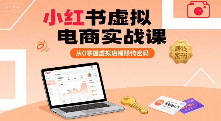 小红书虚拟电商实战课，从0掌握虚拟店铺賺钱密码-易得个人分享