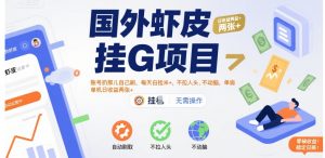 国外虾皮挂G项目：账号扔那儿自己刷，每天白捡米+，不拉人头、不动脑，单机日收益两张+【揭秘】-易得个人分享