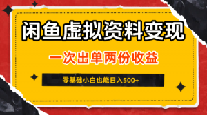 闲鱼虚拟资料新变现玩法，信息差项目，一次出单两份收益，无需囤货，可批量矩阵，零基础小白也能日入5张-易得个人分享