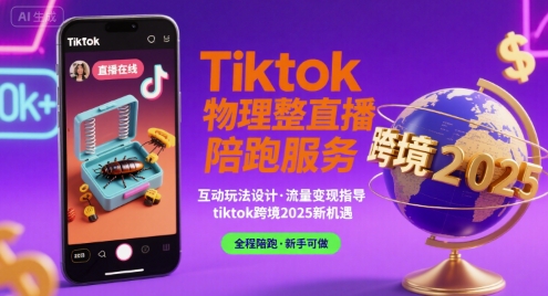 Tiktok物理整蛊直播陪跑服务-tiktok跨境2025-易得个人分享