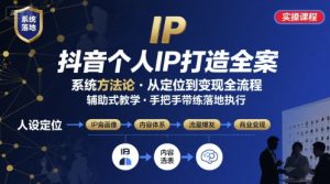 抖音个人IP系统落地实操大课，实操课程，辅助落地-易得个人分享
