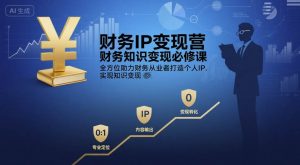 财务IP变现营，财务知识变现必修课，全方位助力财务从业者打造个人IP，实现知识变现-易得个人分享