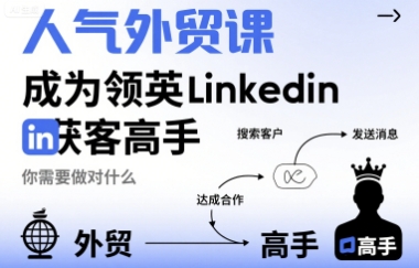 人气外贸课-成为领英Linkedin获客高手，你需要做对什么-易得个人分享